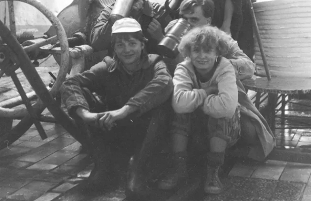 Milan Vedra v pivovaru v Golčově Jeníkově, 1984
