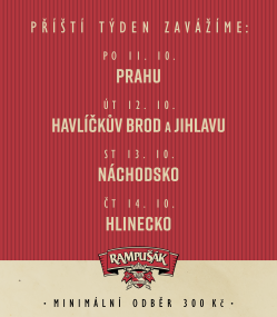ROZVOZY PIVA – PŘÍŠTÍ TÝDEN