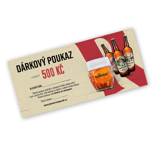 DÁRKOVÝ POUKAZ V HODNOTĚ 500 KČ